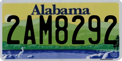 AL license plate 2AM8292