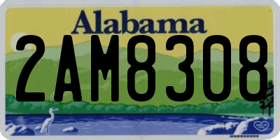 AL license plate 2AM8308