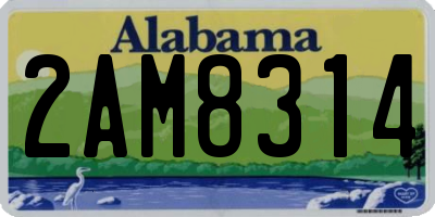 AL license plate 2AM8314