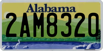 AL license plate 2AM8320