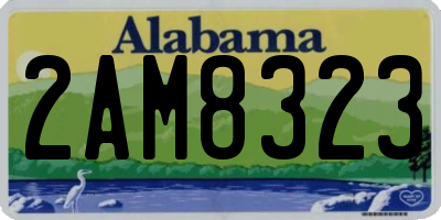 AL license plate 2AM8323