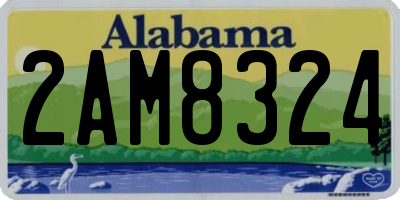 AL license plate 2AM8324
