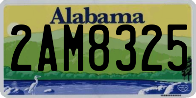 AL license plate 2AM8325