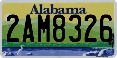 AL license plate 2AM8326