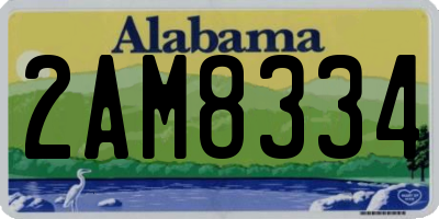 AL license plate 2AM8334