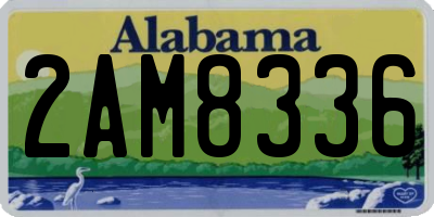 AL license plate 2AM8336