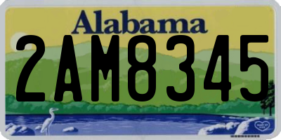 AL license plate 2AM8345