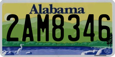 AL license plate 2AM8346