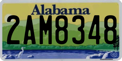 AL license plate 2AM8348