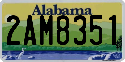 AL license plate 2AM8351