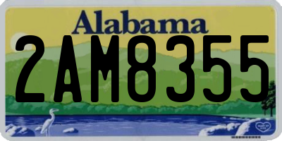 AL license plate 2AM8355