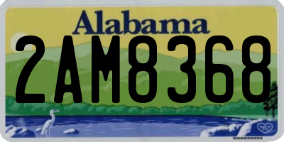 AL license plate 2AM8368