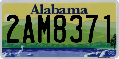 AL license plate 2AM8371