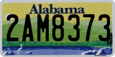 AL license plate 2AM8373