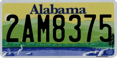 AL license plate 2AM8375