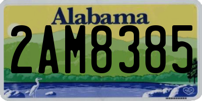 AL license plate 2AM8385