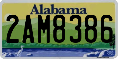 AL license plate 2AM8386