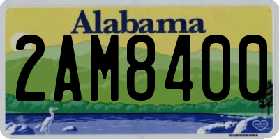 AL license plate 2AM8400