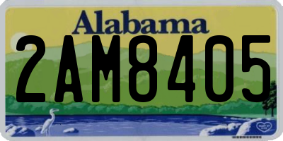 AL license plate 2AM8405