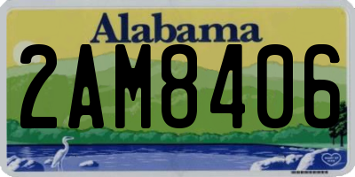 AL license plate 2AM8406