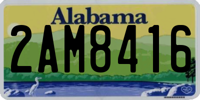 AL license plate 2AM8416