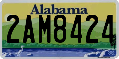 AL license plate 2AM8424