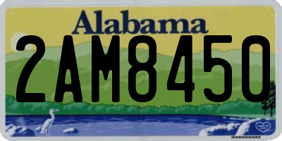 AL license plate 2AM8450