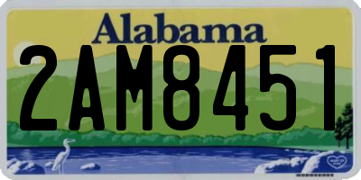 AL license plate 2AM8451
