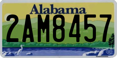 AL license plate 2AM8457