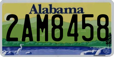 AL license plate 2AM8458