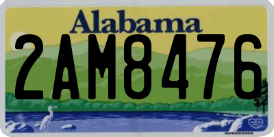 AL license plate 2AM8476