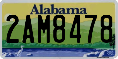 AL license plate 2AM8478