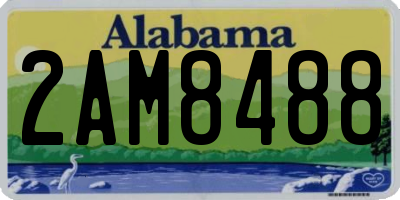 AL license plate 2AM8488