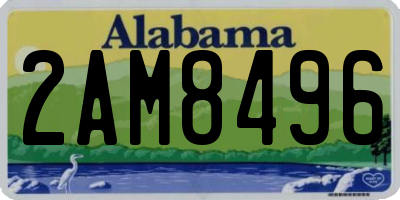 AL license plate 2AM8496