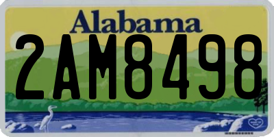 AL license plate 2AM8498