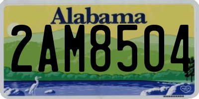 AL license plate 2AM8504