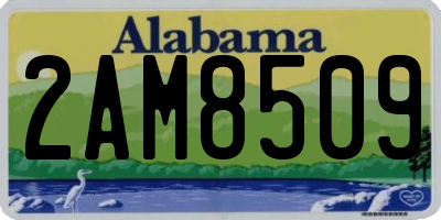AL license plate 2AM8509