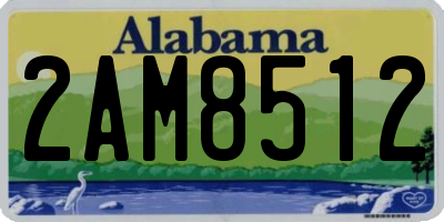 AL license plate 2AM8512