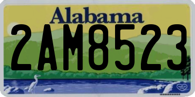 AL license plate 2AM8523