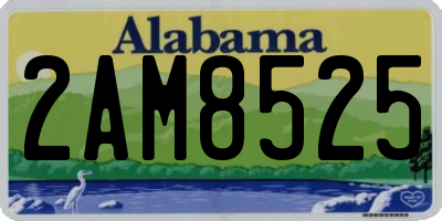 AL license plate 2AM8525