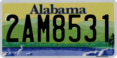 AL license plate 2AM8531