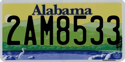 AL license plate 2AM8533