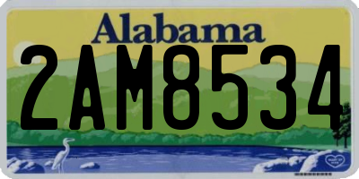 AL license plate 2AM8534