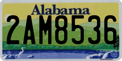 AL license plate 2AM8536