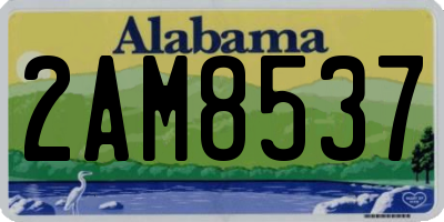 AL license plate 2AM8537