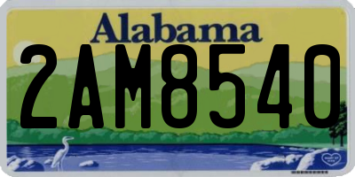 AL license plate 2AM8540