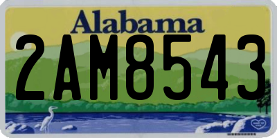 AL license plate 2AM8543