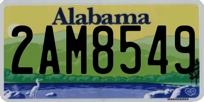 AL license plate 2AM8549