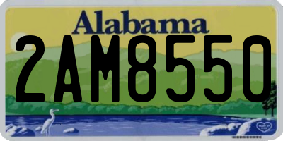 AL license plate 2AM8550