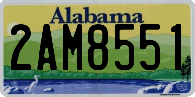 AL license plate 2AM8551